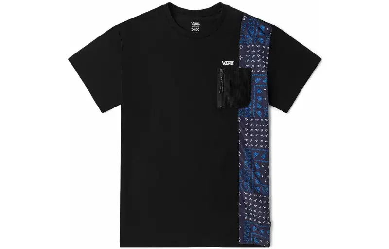Vans T Shirts Women's Black Crew Neck Moderate Straight Fit