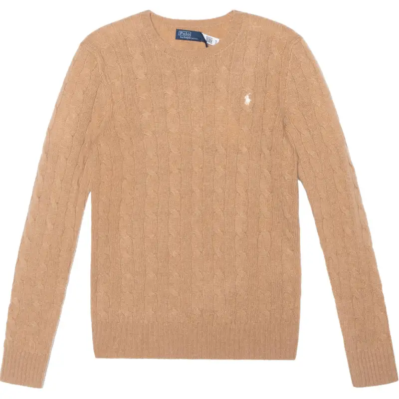 Polo Ralph Lauren Long-sleeve with a round collar, camel sweater