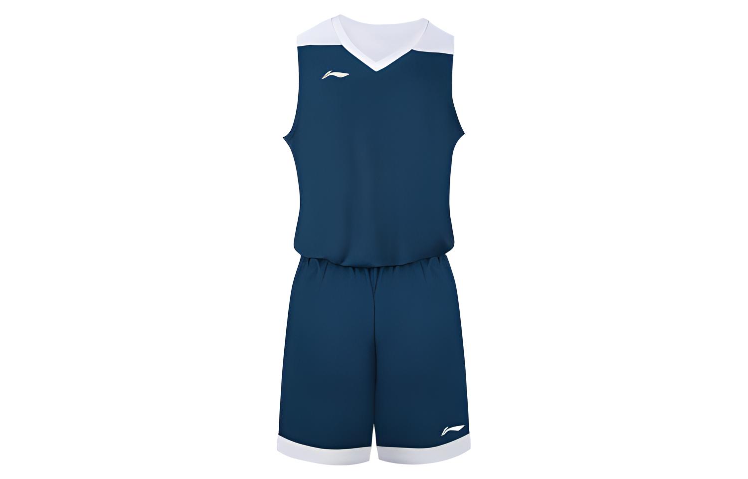 Li Ning Basketball Suit Men’s Dark Simple Blue