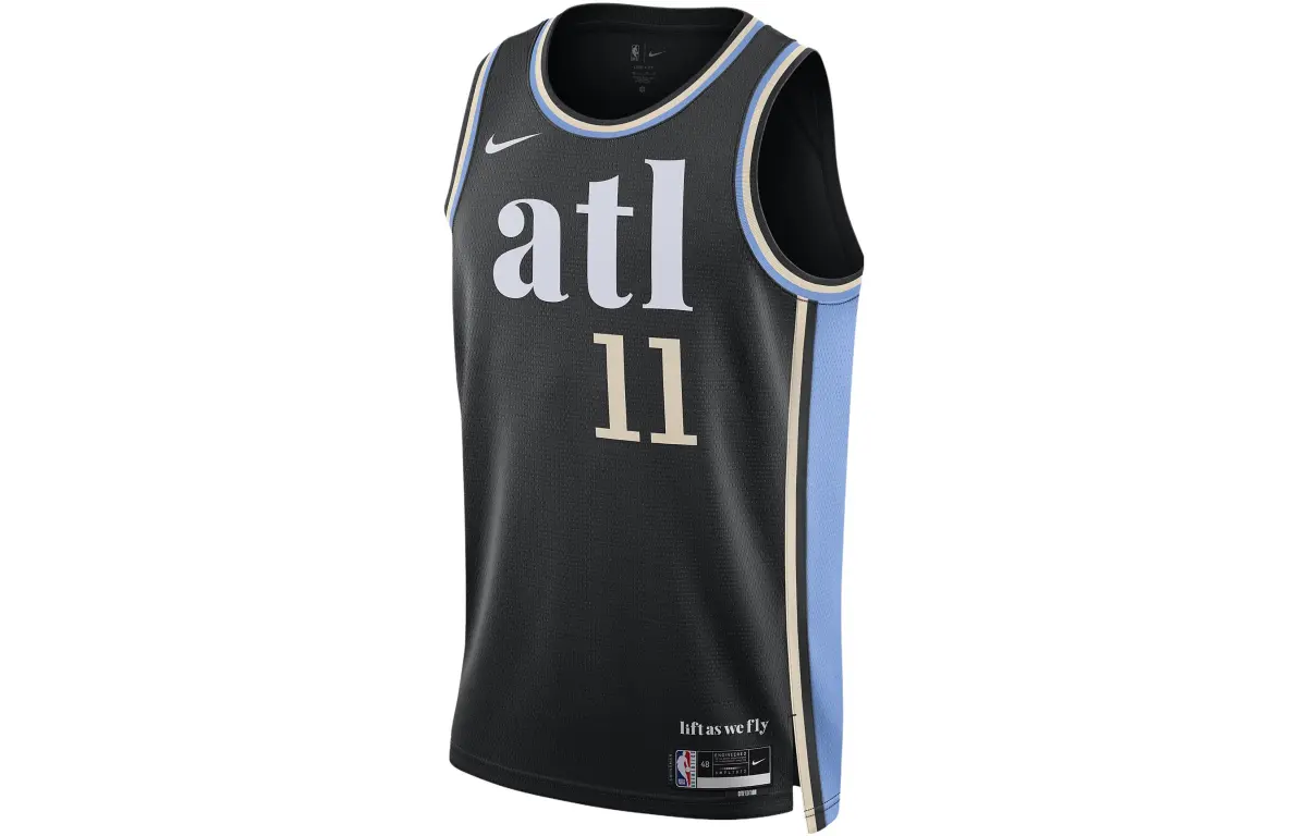 Nike Dri Fit Basketball Jersey City Edition 2023/24 Season, Atlanta Hawks Trae Young Size 11 Men's Black