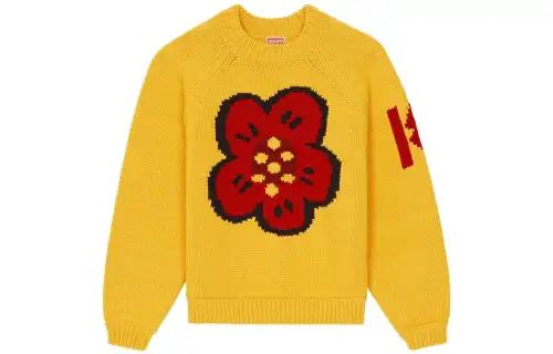 【Replicated_PMPrevious Season】floral-print wide-sleeved jumper
