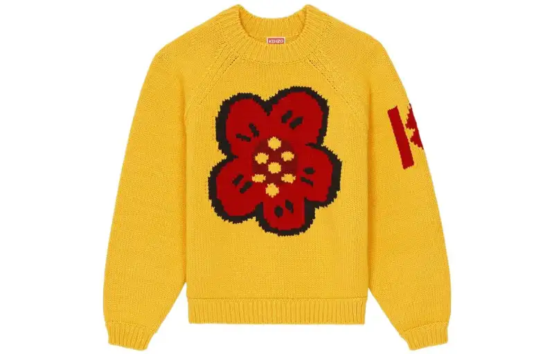 【Replicated_PMPrevious Season】floral-print wide-sleeved jumper