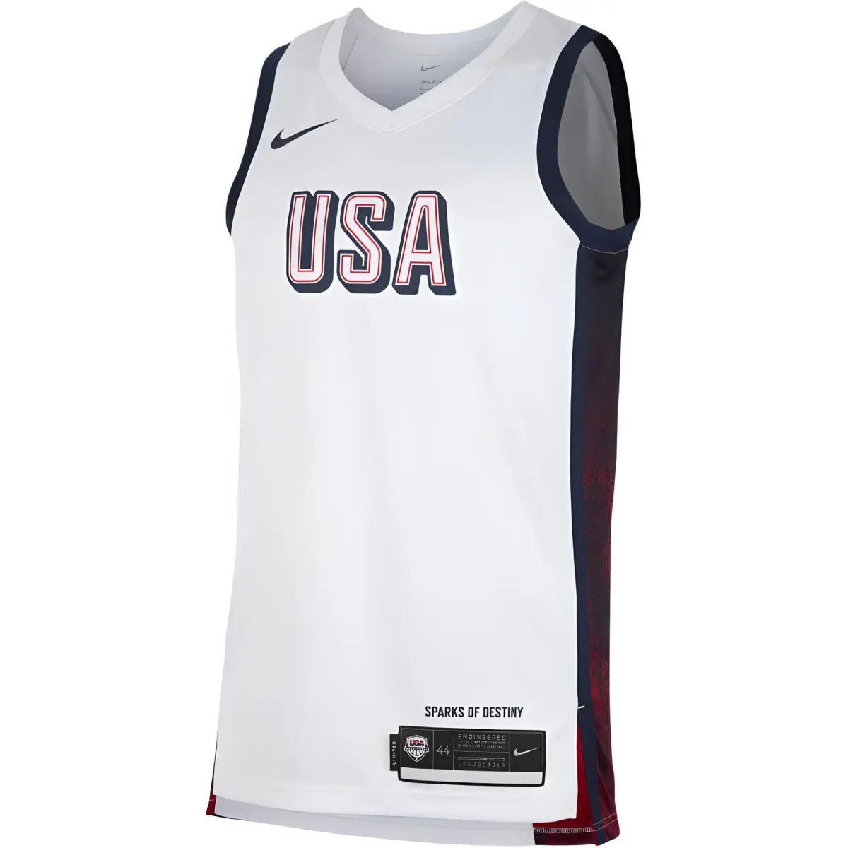 Nike USA Basketball Olympics Basketball Jersey Men's White/Sports Red/Obsidian