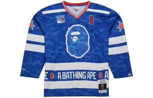 A BATHING APE Bape X Mitchell & Ness FW23 Soccer Jersey Unisex Blue