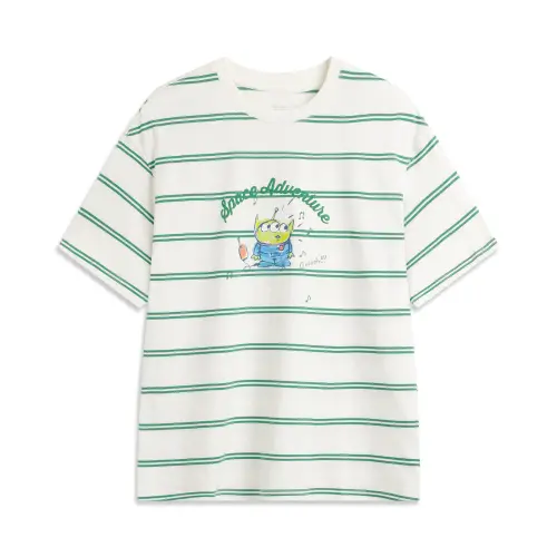 Li Ning x Disney T Shirt Women's Ivory/Cool Pine Green
