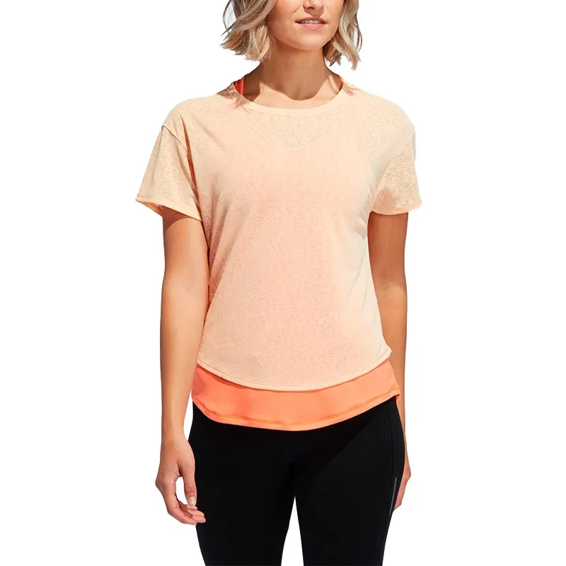 Adidas Drop Shoulder Sleeve T Shirt Women's Orange