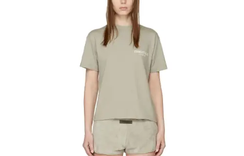 Fear Of God Essentials SS22 T Shirt Women's Gray Green