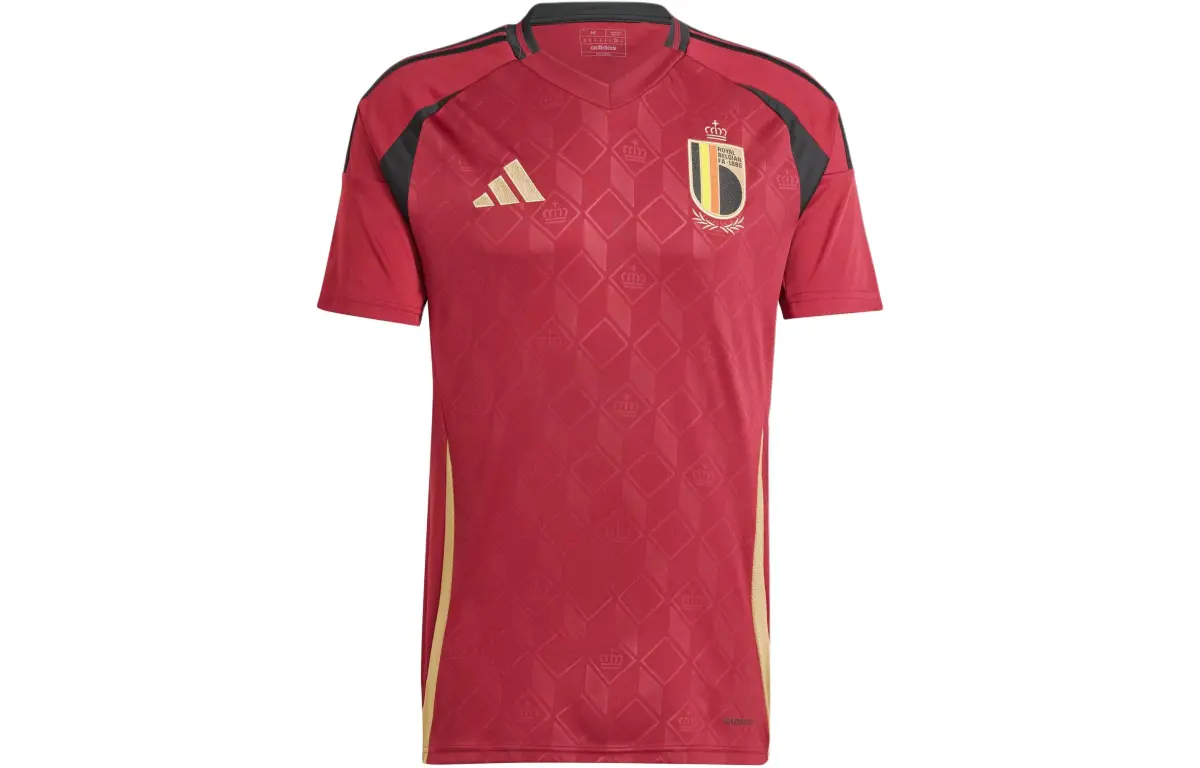 Adidas Belgium National Team Belgium 24 Home Jersey Soccer Jersey Fan Edition Men's Burgundy Red