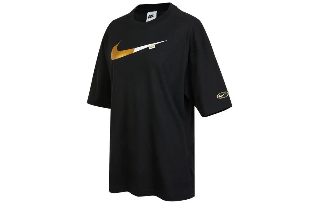 Nike Drop Shoulder Sleeve T Shirt Women's Black