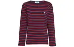 【Previous Season】triangle-logo striped long-sleeved T-shirt