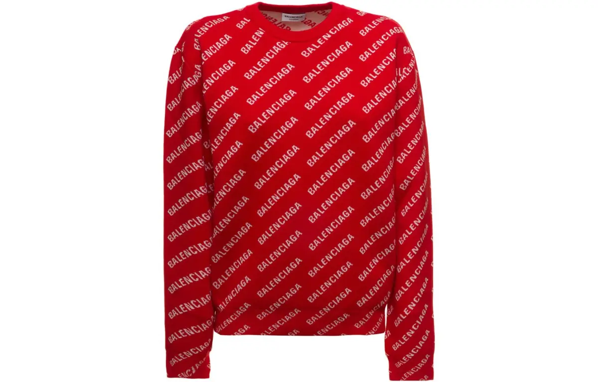 Balenciaga Sweaters Women's Red Crew Neck Moderate Other