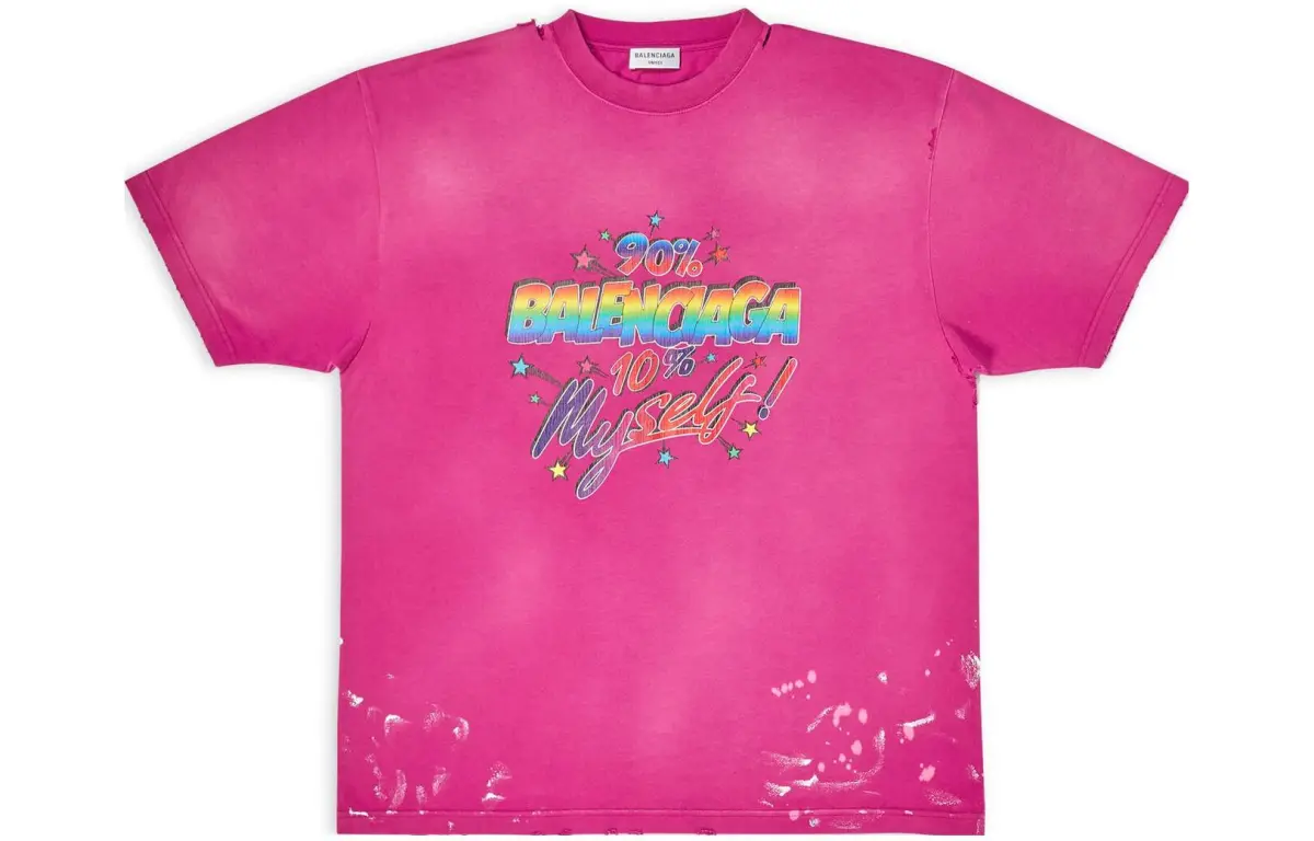 Balenciaga T Shirt Women's Pink Regular Fit