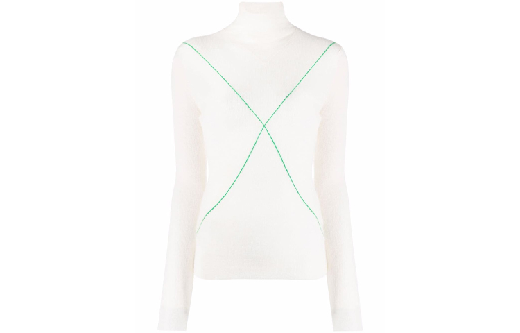 Bottega Veneta FW21 Slim Fit Sweater Women's White