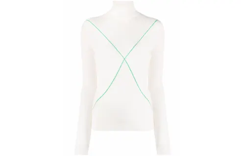 Bottega Veneta FW21 Slim Fit Sweater Women's White