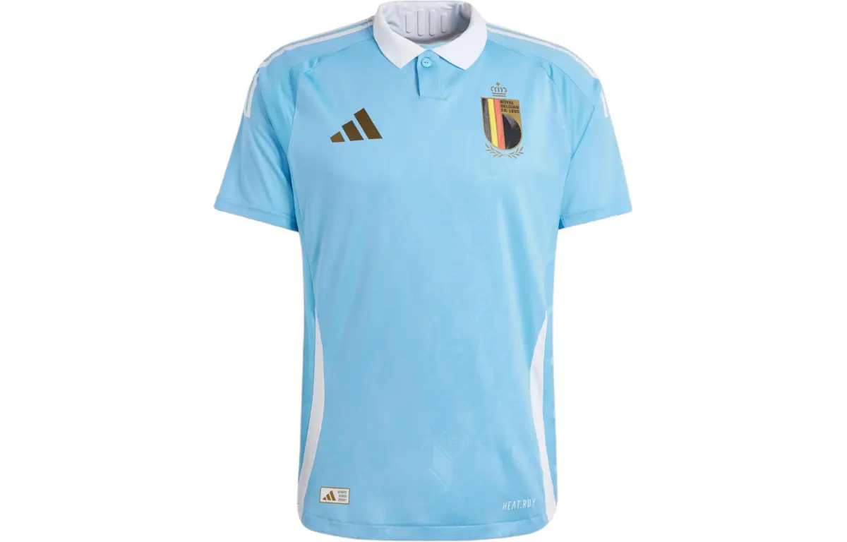 Adidas Belgium National Team Belgium Away Authentic Jersey Soccer Jersey Player Edition Men's Blue