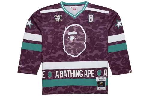 A BATHING APE x Mitchell & Ness FW23 Soccer Jersey Unisex Purple