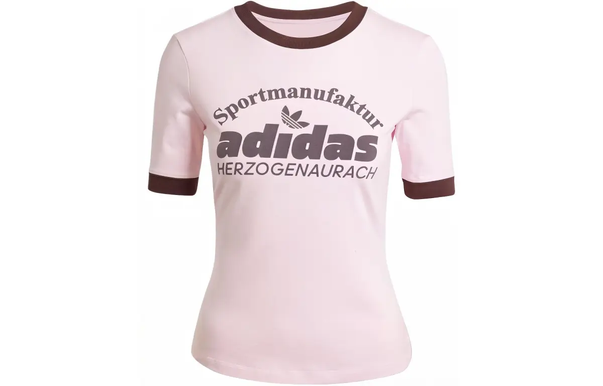Adidas Originals RETRO T Shirt Women's Clear Pink