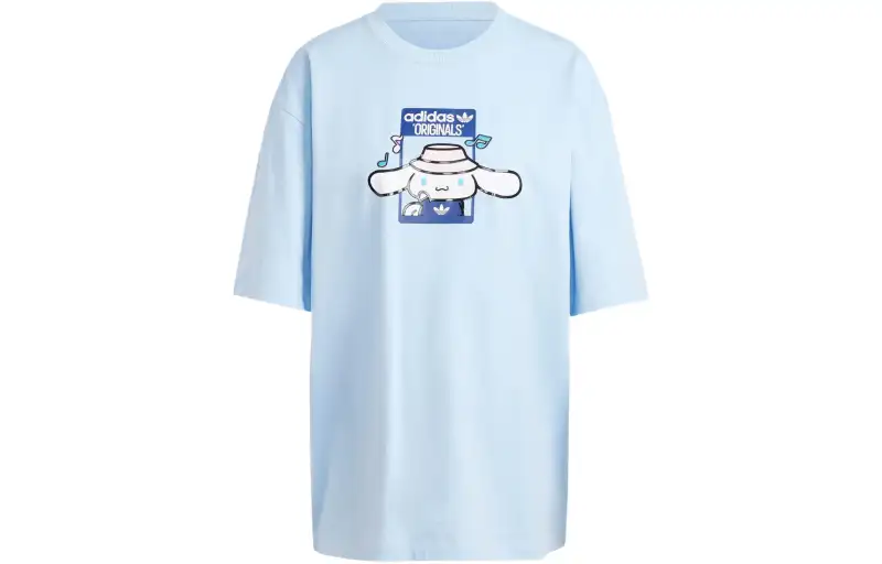 adidas originals X Hello Kitty Cinnamoroll Graphic Oversized Tee 'Clear Sky'