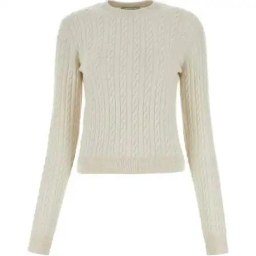 MIU MIU Sweaters Women's Beige Crew Neck Moderate Other