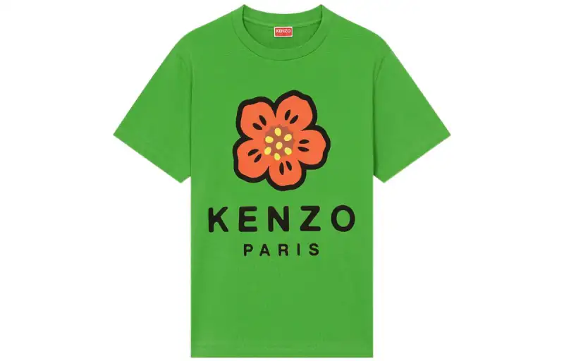 KENZO X Nigo Women'ss Boke Flower Loose T Shirt Grass Green