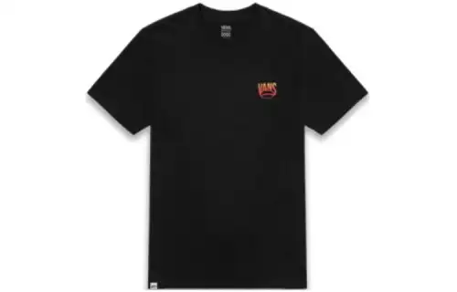 Vans T Shirts Women's Black Crew Neck Moderate Straight Fit