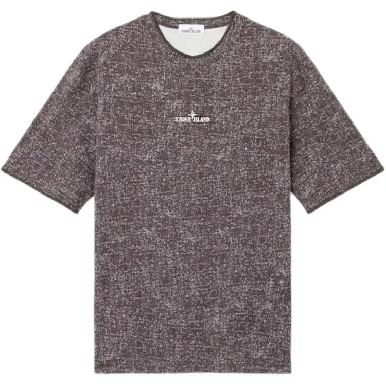 STONE ISLAND Logo embroidered T shirt