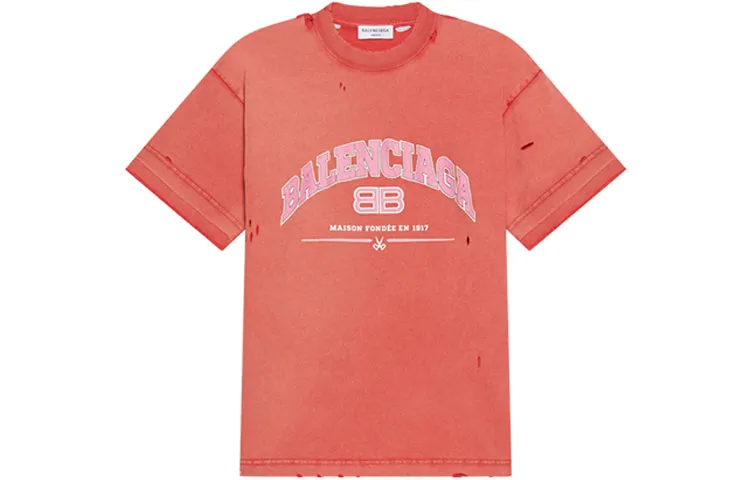 Balenciaga SS22 T Shirt Women's Orange Red