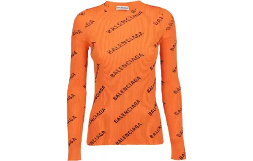 Balenciaga T Shirt, Regular Fit Women's Orange