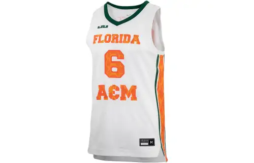 Nike LeBron College Alphanumeric Print Color-blocking Basketball Vest LeBron James No. 6 Men's White