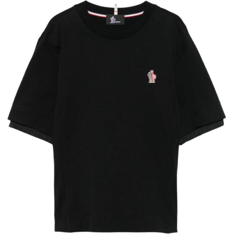 Женская футболка Moncler Grenoble (черная)