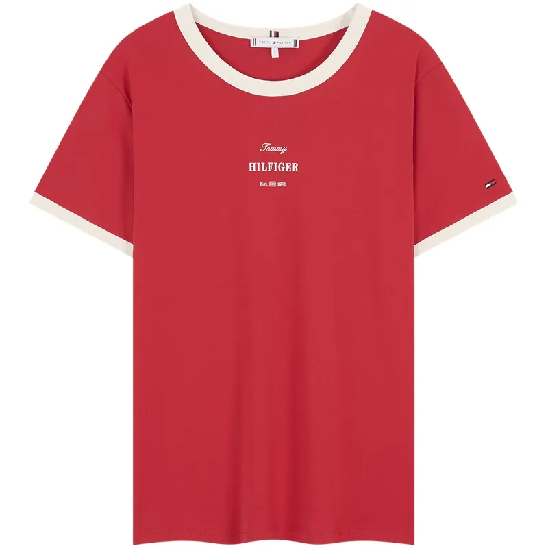 Tommy Hilfiger Two toned Embossed logo T shirt