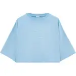 LOEWE Logo Embroidered Cropped T Shirt