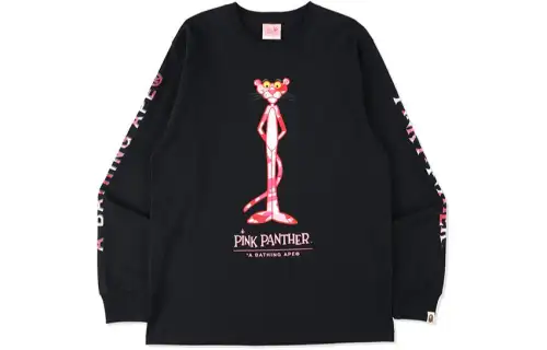 Bape X Pink Panther Long Sleeve Tee White