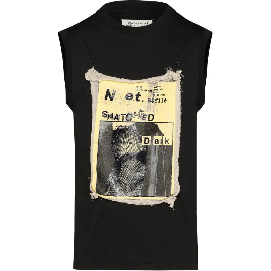 Maison Margiela Graphic Printed Sleeveless T-Shirt