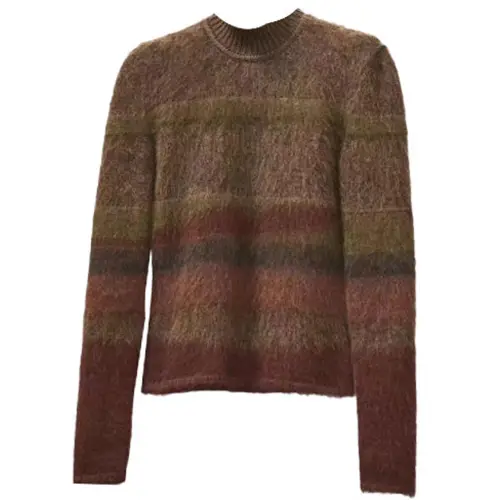 HERMES Sweaters Women's Brown Crew Neck Moderate Other