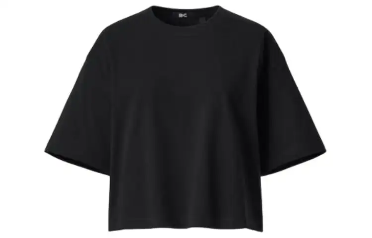 UNIQLO Drop Shoulder Sleeve T Shirt Women's Black