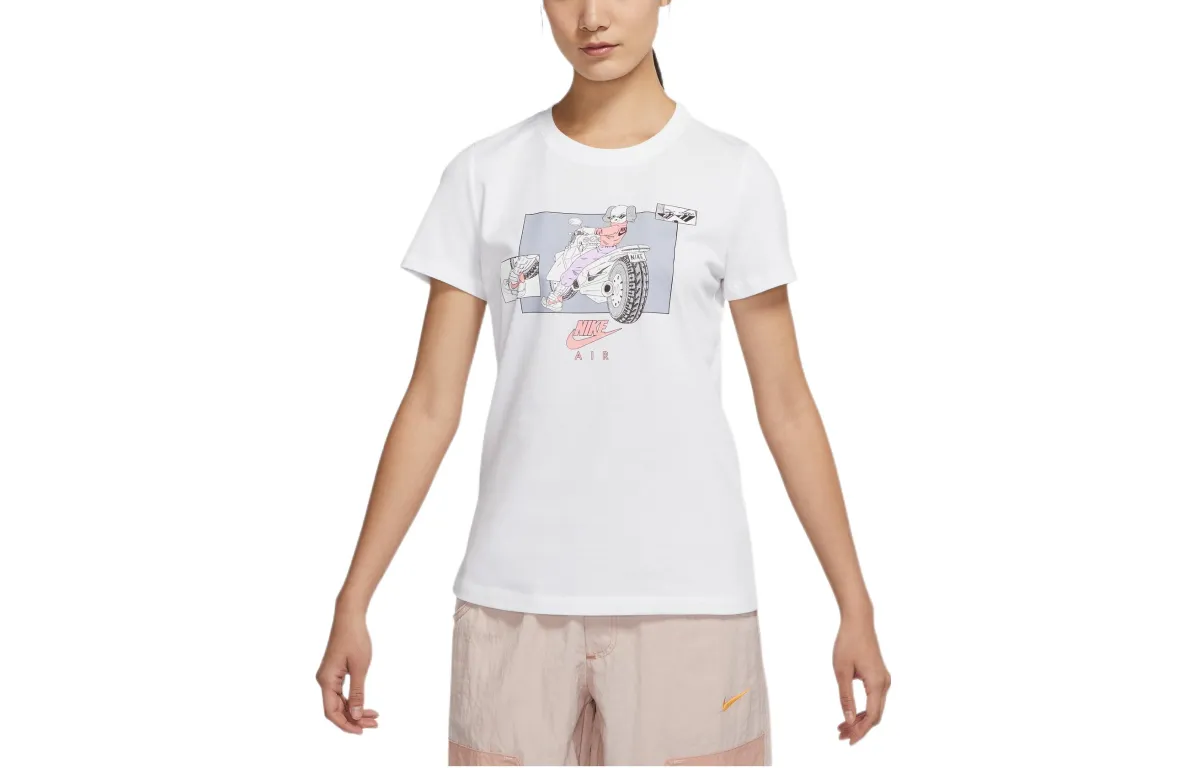 Nike T-Shirts Women's White Crew Neck Moderate