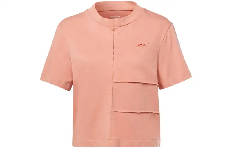 Reebok CYCLED Collection MYT Cut & Sew Tee T Shirt Women's Coral