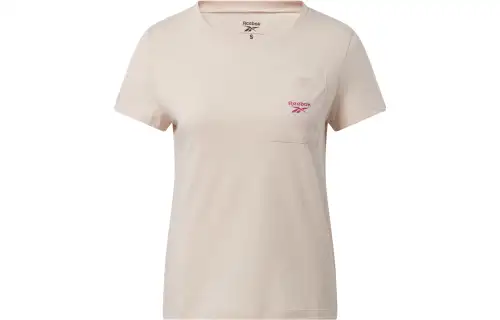 Reebok DENTITY SMALL LOGO T Shirt Women's Pink