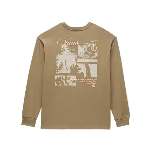 Vans Drop Shoulder Sleeve T Shirt Women's Olive Green