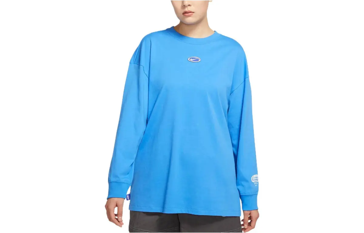 Nike Drop Shoulder Sleeve T Shirt Women's Blue