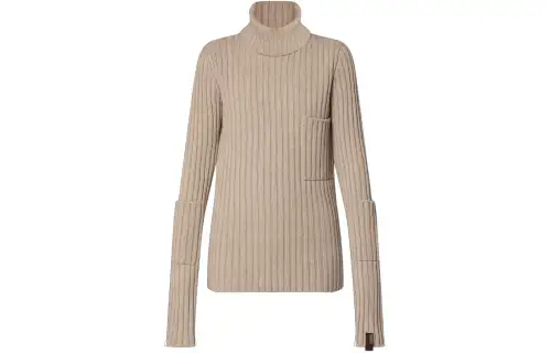 LOUIS VUITTON Pocket Detail Ribbed Knit Pullover