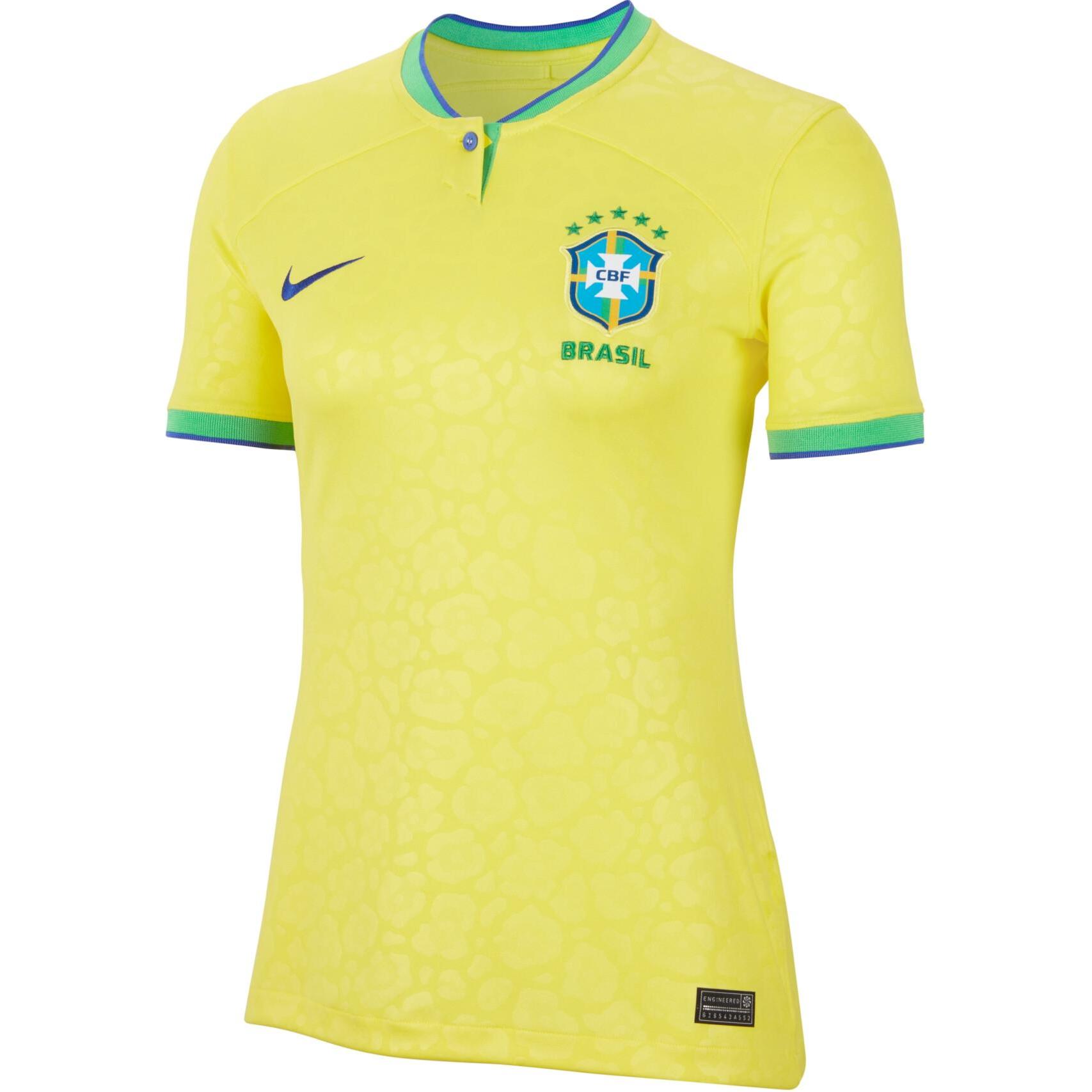 Nike Brazil 2022/23 Stadium Home Women's Jersey Dynamic Yellow/Green Spark/Paramount Blue/Paramount Blue