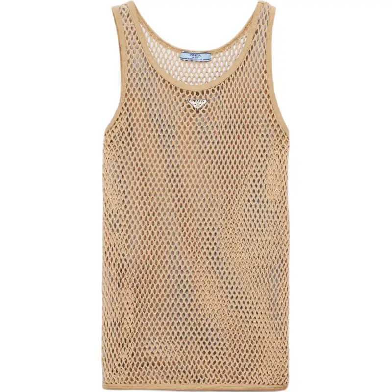 Prada open-knit tank top