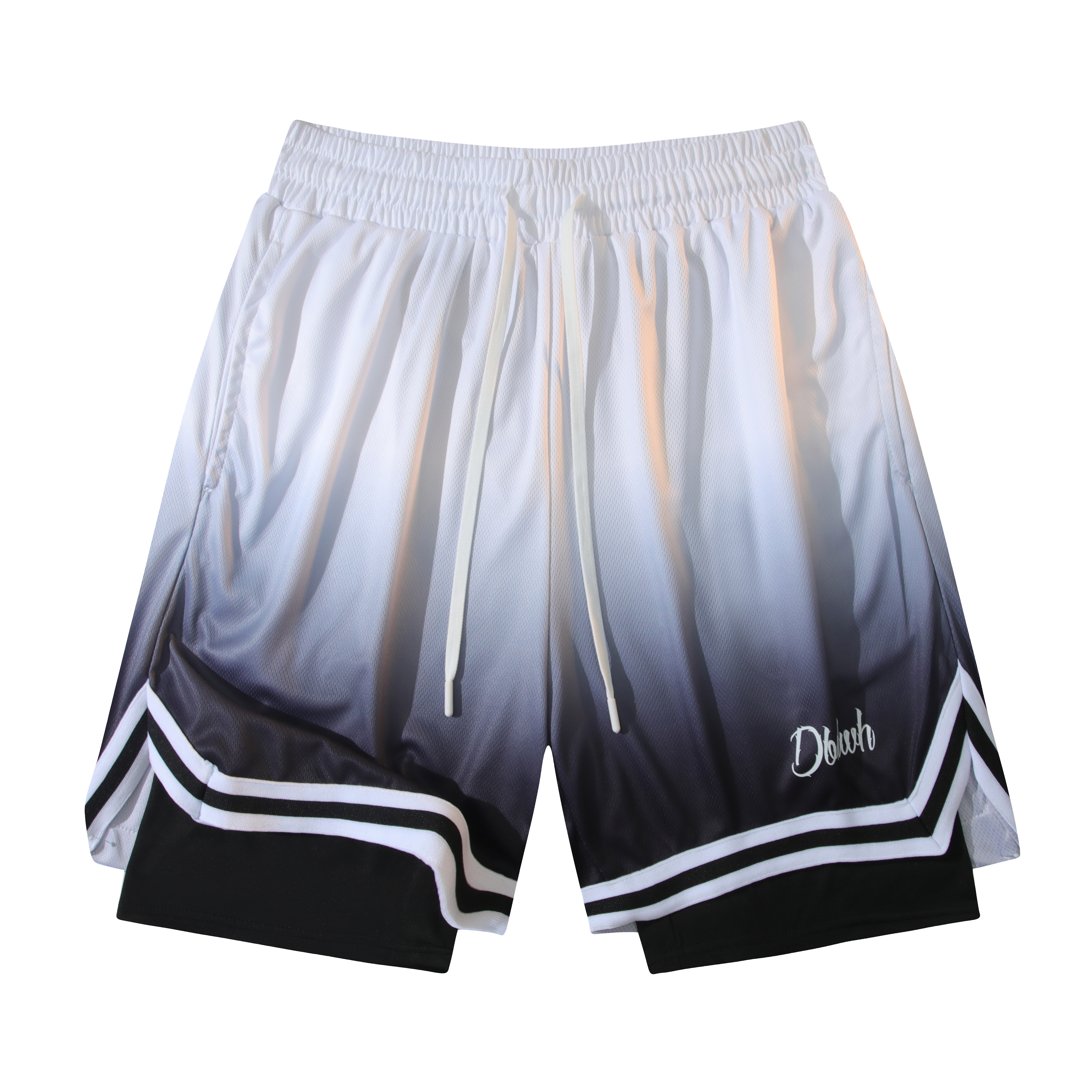 DBD WH Breathable basketball trousers for men and women, American style, gradient, loose fit, with your logo imprint