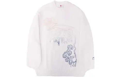 Li Ning Sweaters Women's White Crew Neck Moderate Other
