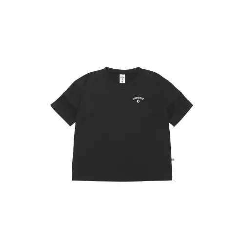 Converse Tee Drop Shoulder Sleeve T Shirt Women's Black
