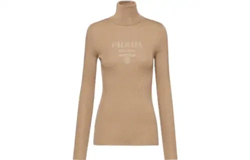 PRADA Logo intarsia Roll neck Jumper