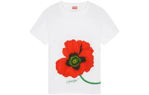 KENZO x Nigo Poppy Flower Series Floral Print FW22 T Shirt Women's White
