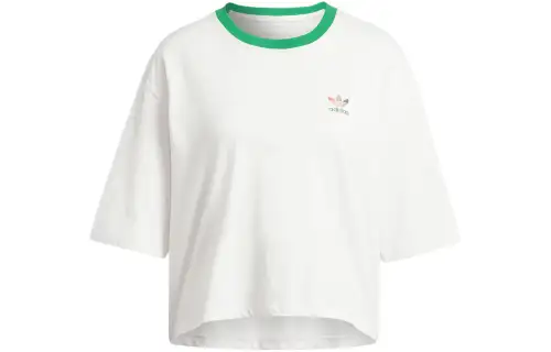 adidas originals Women'ss Logo Print Crewneck Sport T-Shirt White